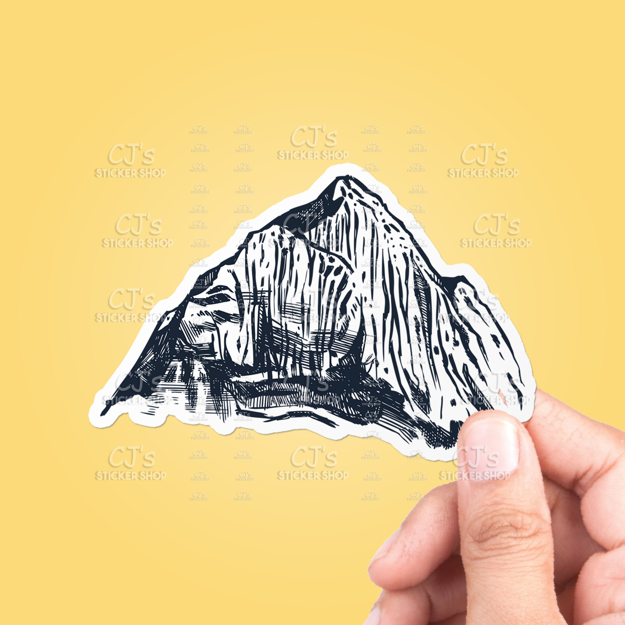 Mountains Drawing #4 Sticker