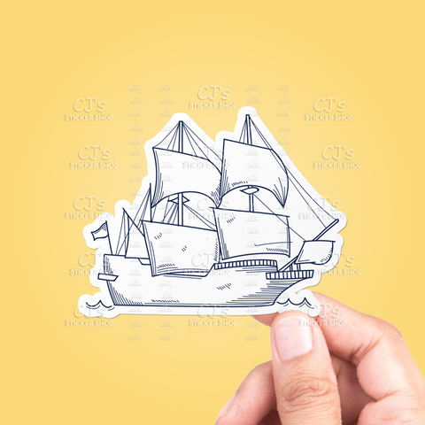 Nautical Drawing #3 Sticker