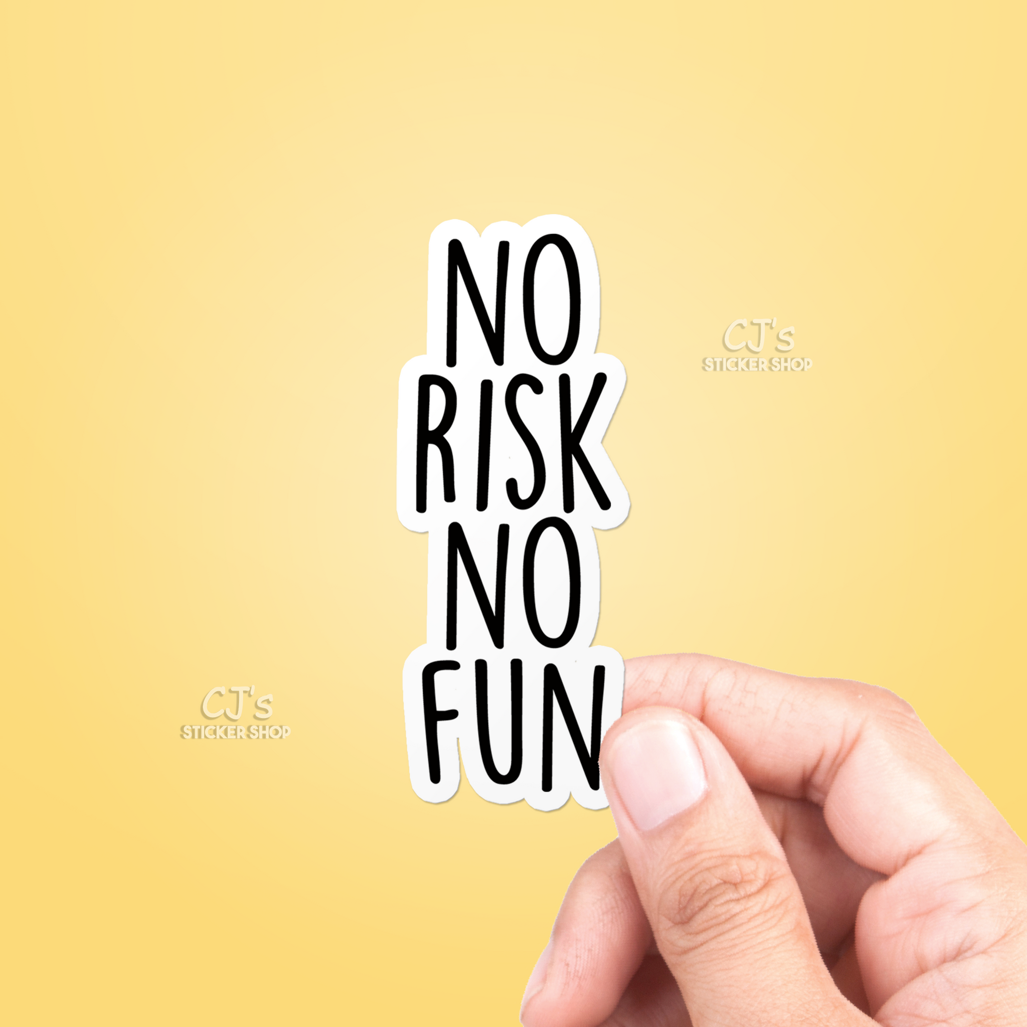 No Risk No Fun Sticker