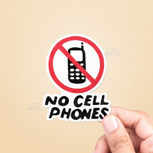 No Cell Phones Sticker