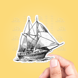 Ocean Ship Drawing #1 Sticker