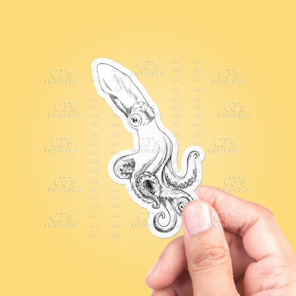 Octopus Drawing Sticker