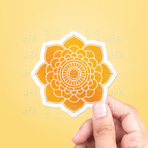 Orange Mandala Sticker