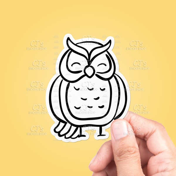 Owl Drawing #1 Sticker