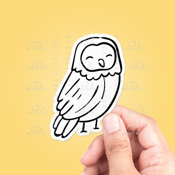 Owl Drawing #2 Sticker