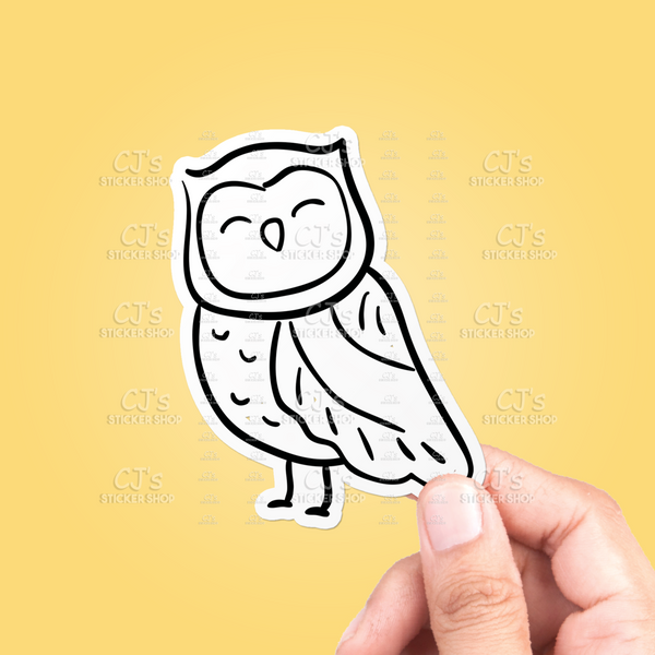 Owl Drawing #3 Sticker