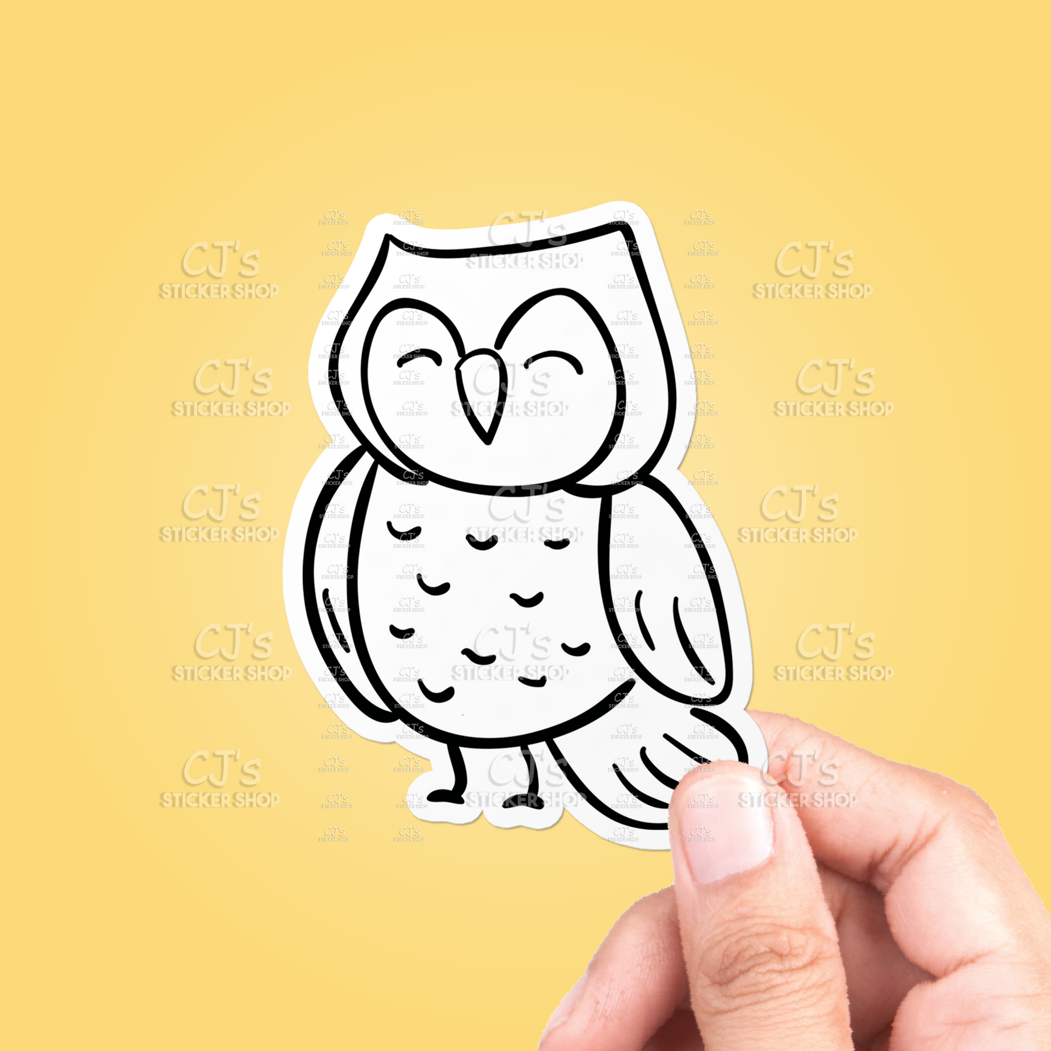 Owl Drawing #4 Sticker