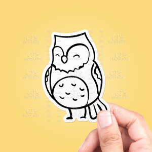 Owl Drawing #6 Sticker