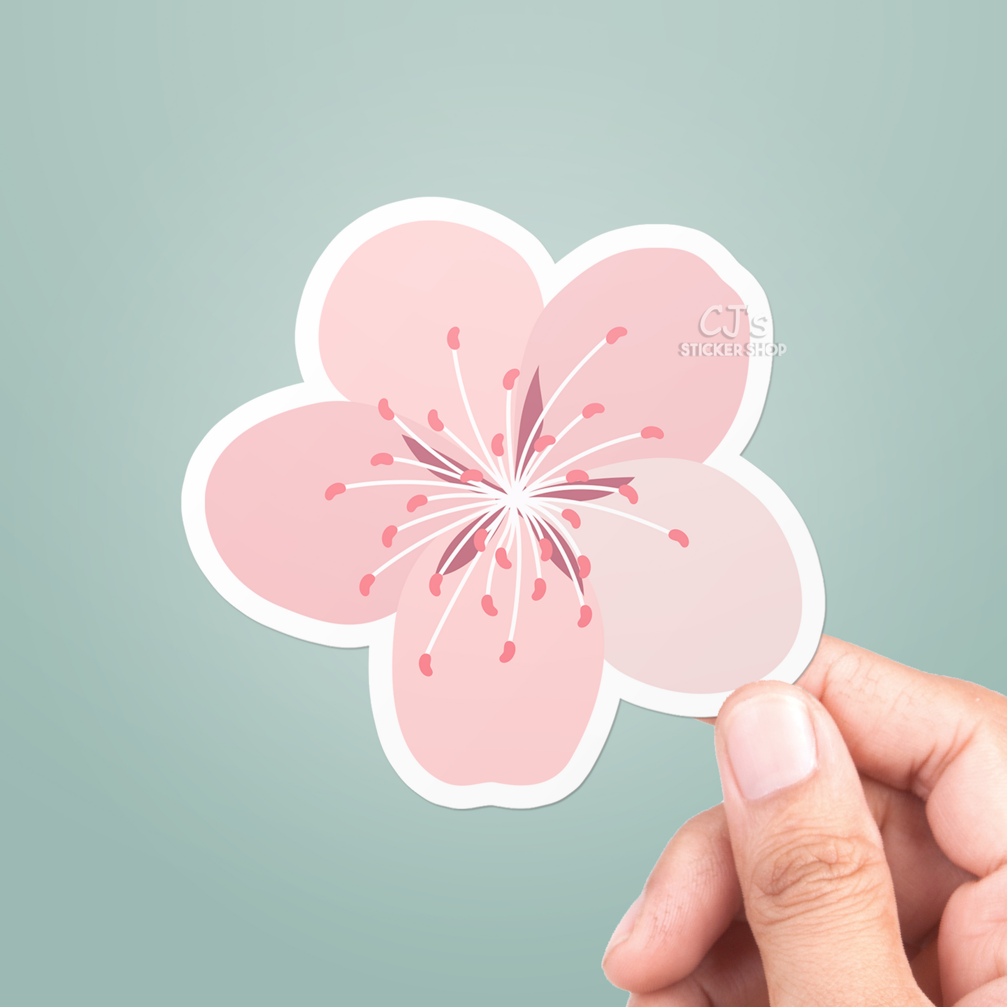Pink Blossom Flower Sticker
