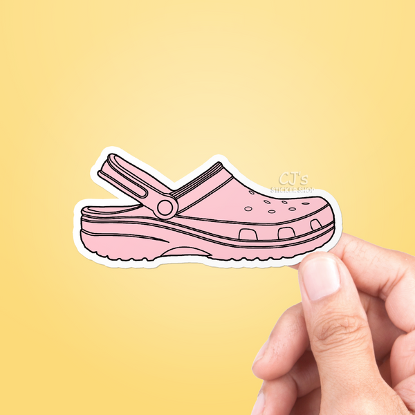 Pink Croc Sticker