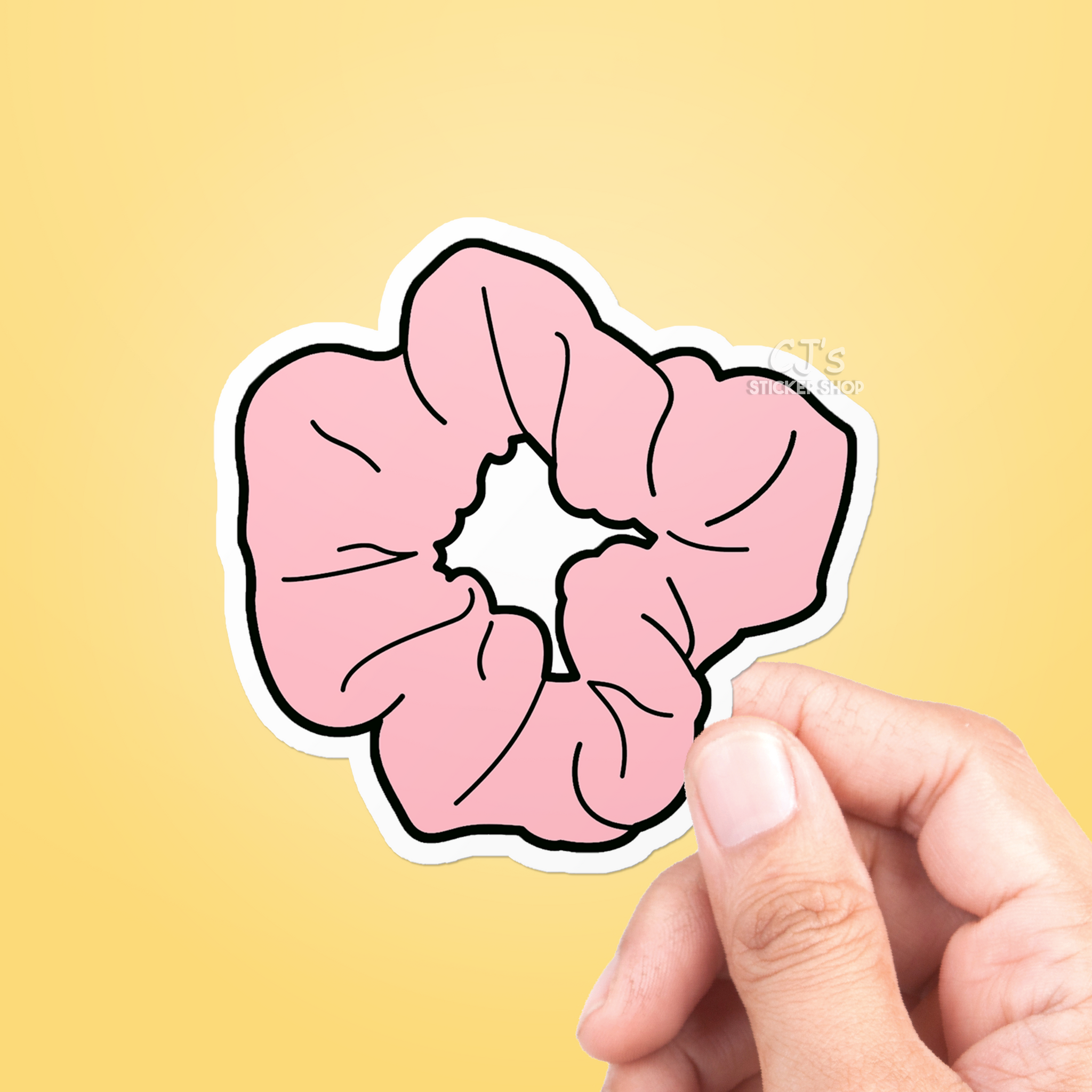 Pink Scrunchie Sticker