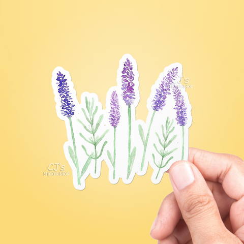 Purple Lavender Flowers Sticker