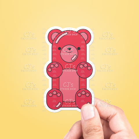Red Gummy Bear Sticker