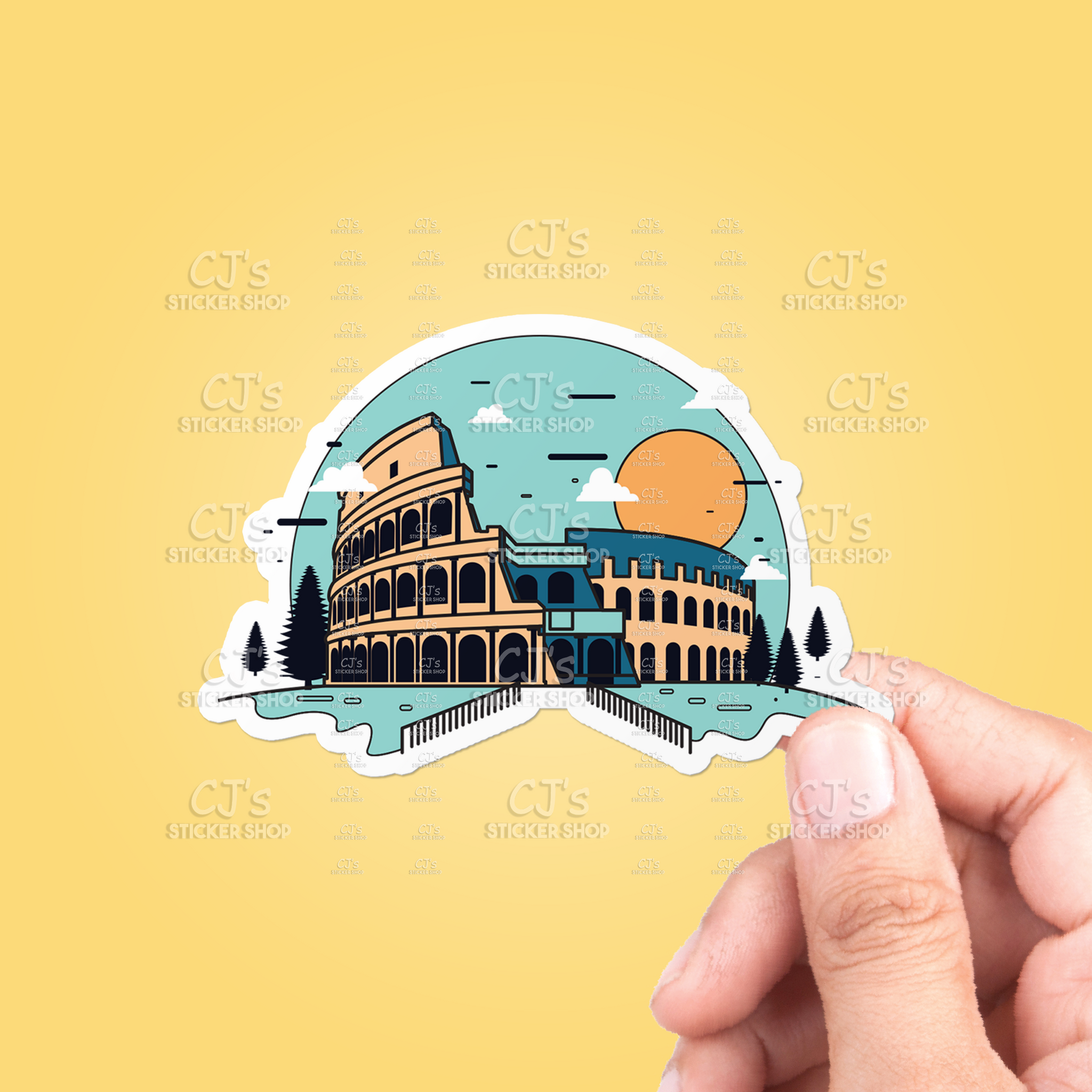 Roman Amphitheater Sticker