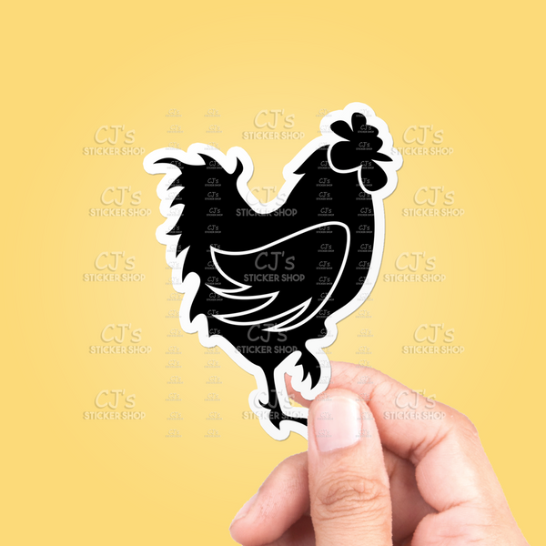 Rooster Silhouette #3 Sticker