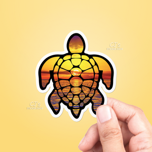 Sea Turtle Sunset Sticker
