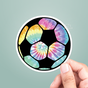 Tie Dye Soccer Ball Sticker