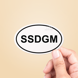 SSDGM Oval Sticker