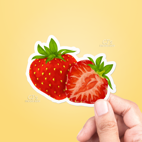 Strawberries Watercolor Sticker