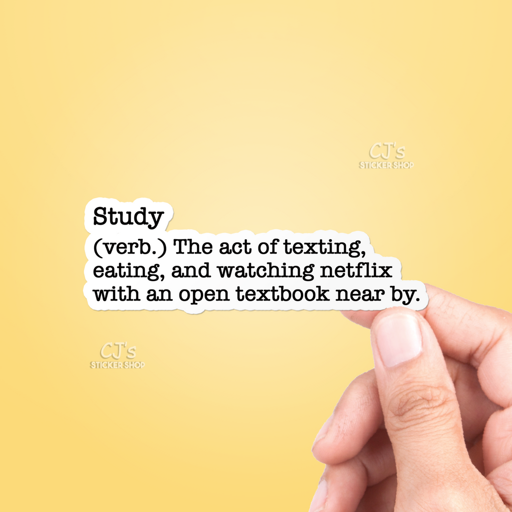 Study Definition Sticker – CJ's Sticker Shop