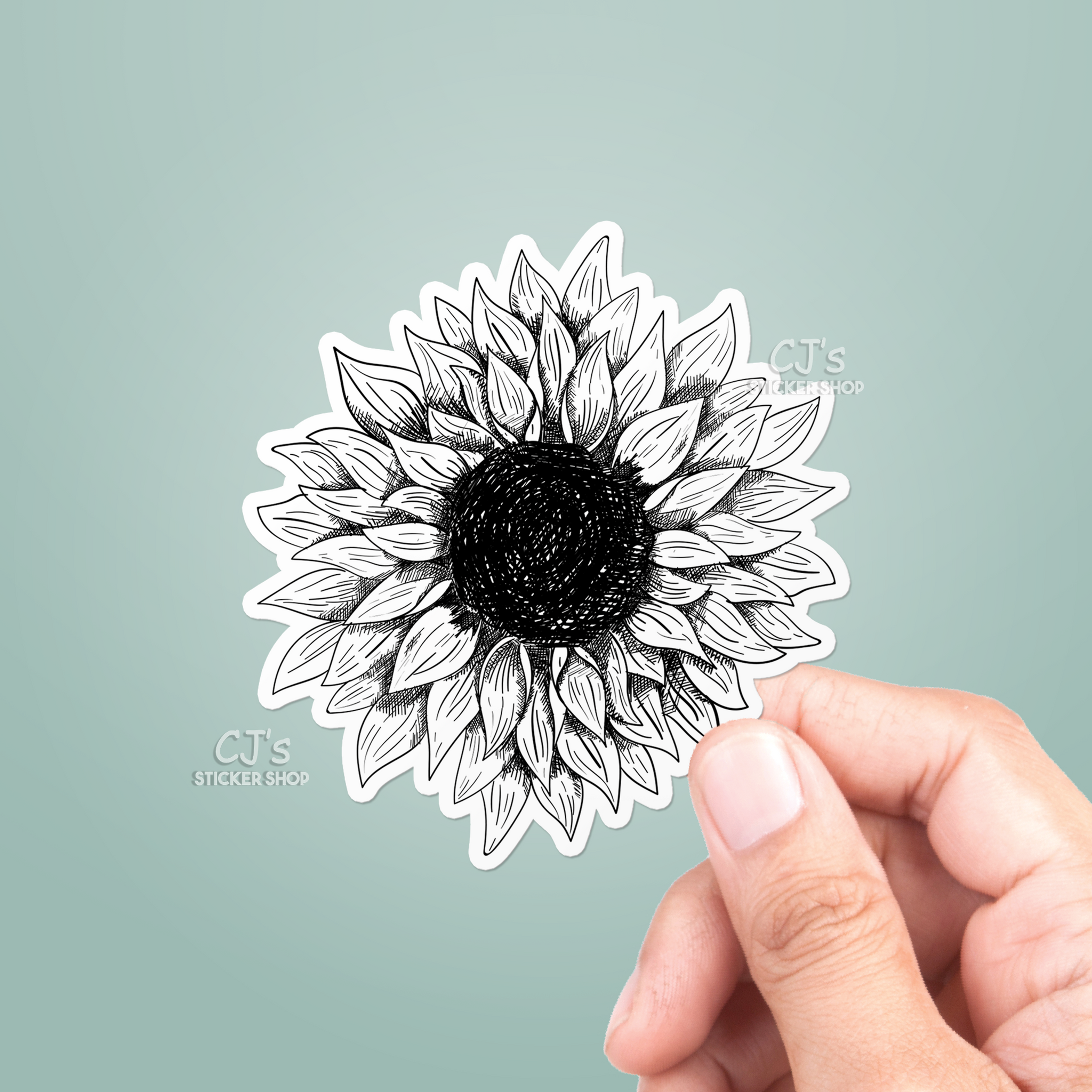 Sunflower Drawing Sticker