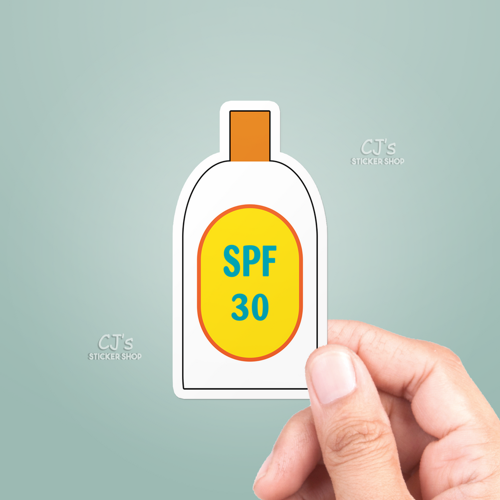Sunscreen Sticker – CJ's Sticker Shop