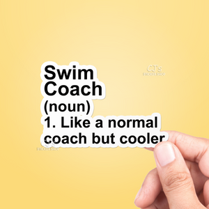 Swim Coach Definition Sticker