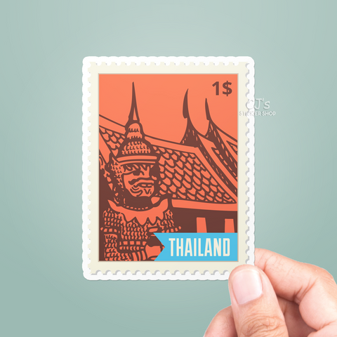 Thailand Postage Stamp Sticker