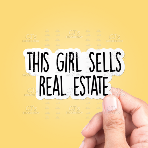 This Girl Sells Real Estate Sticker