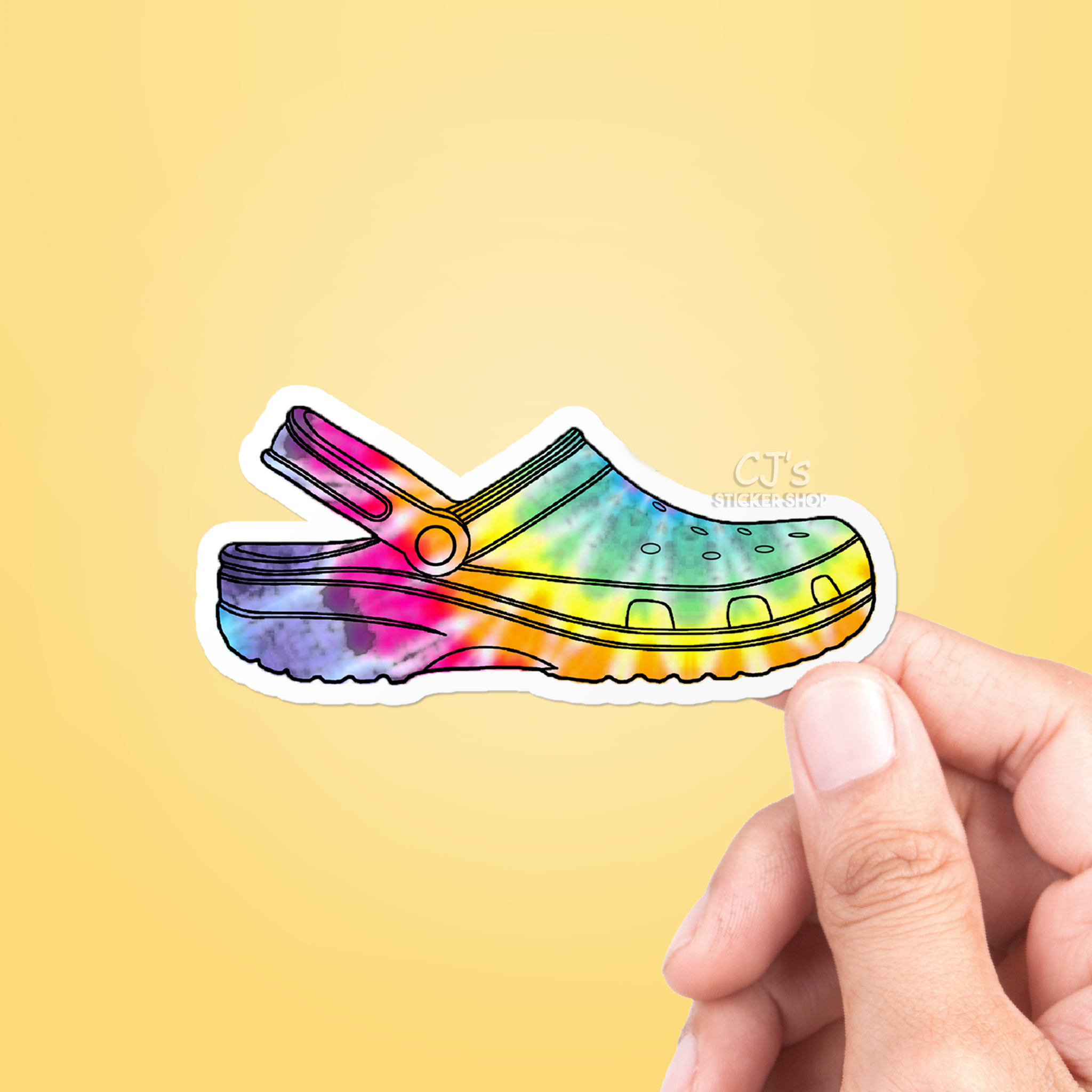 Yellow crocs sticker 2025
