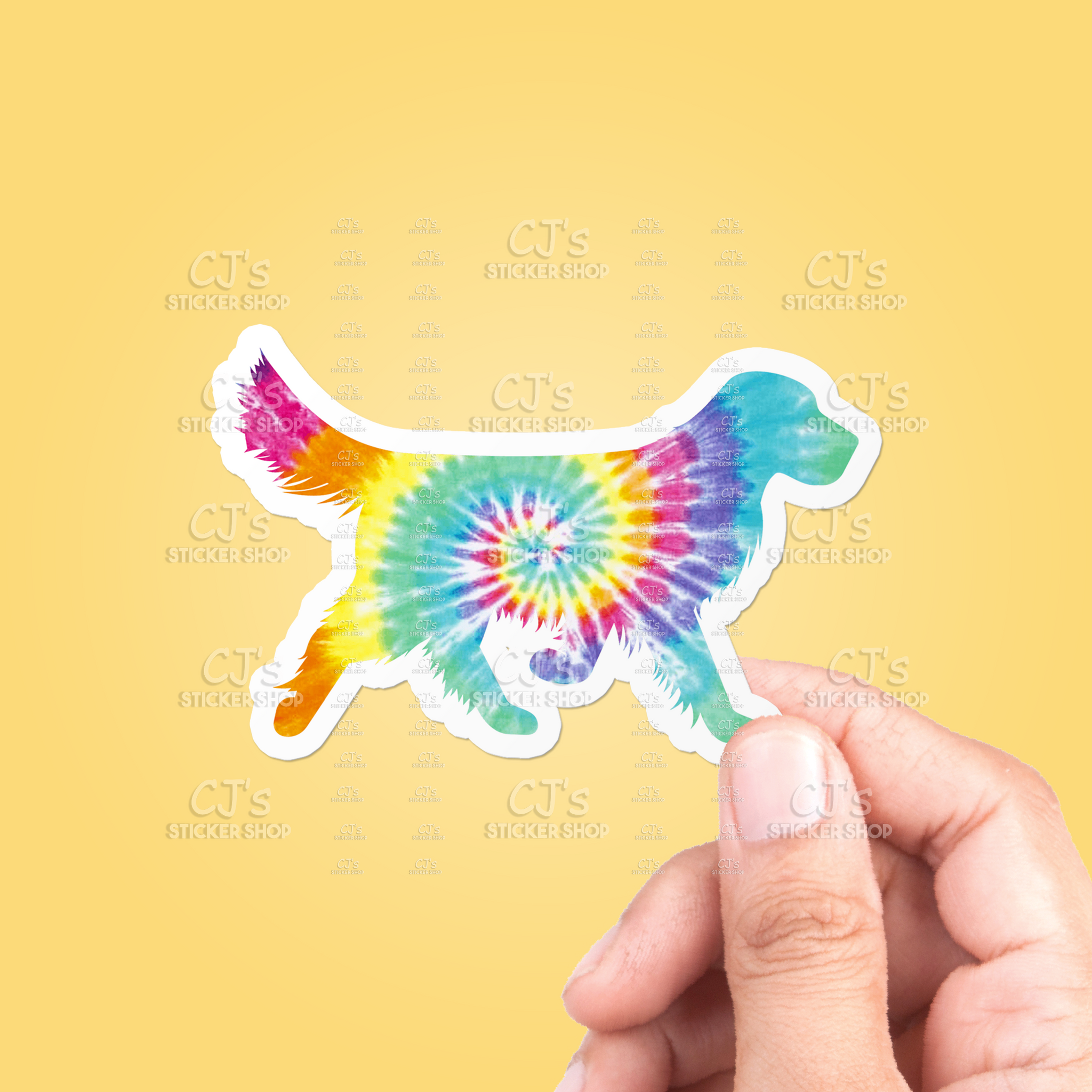 Tie Dye Dog Sticker