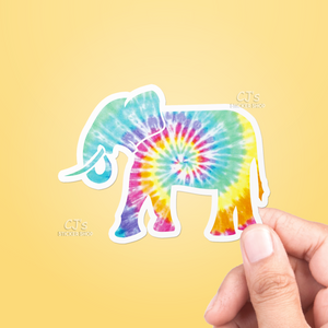 Tie Dye Elephant Sticker