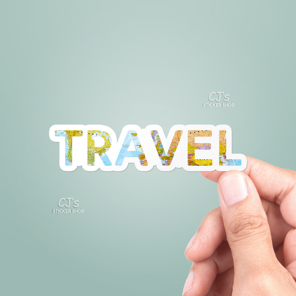 Travel World Map Sticker