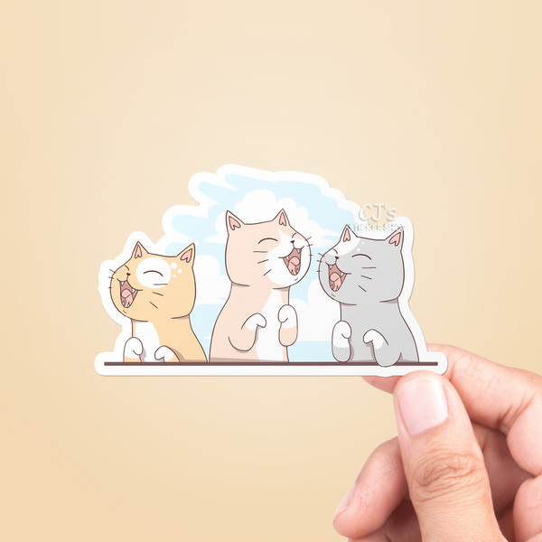 Trio Cats Sticker