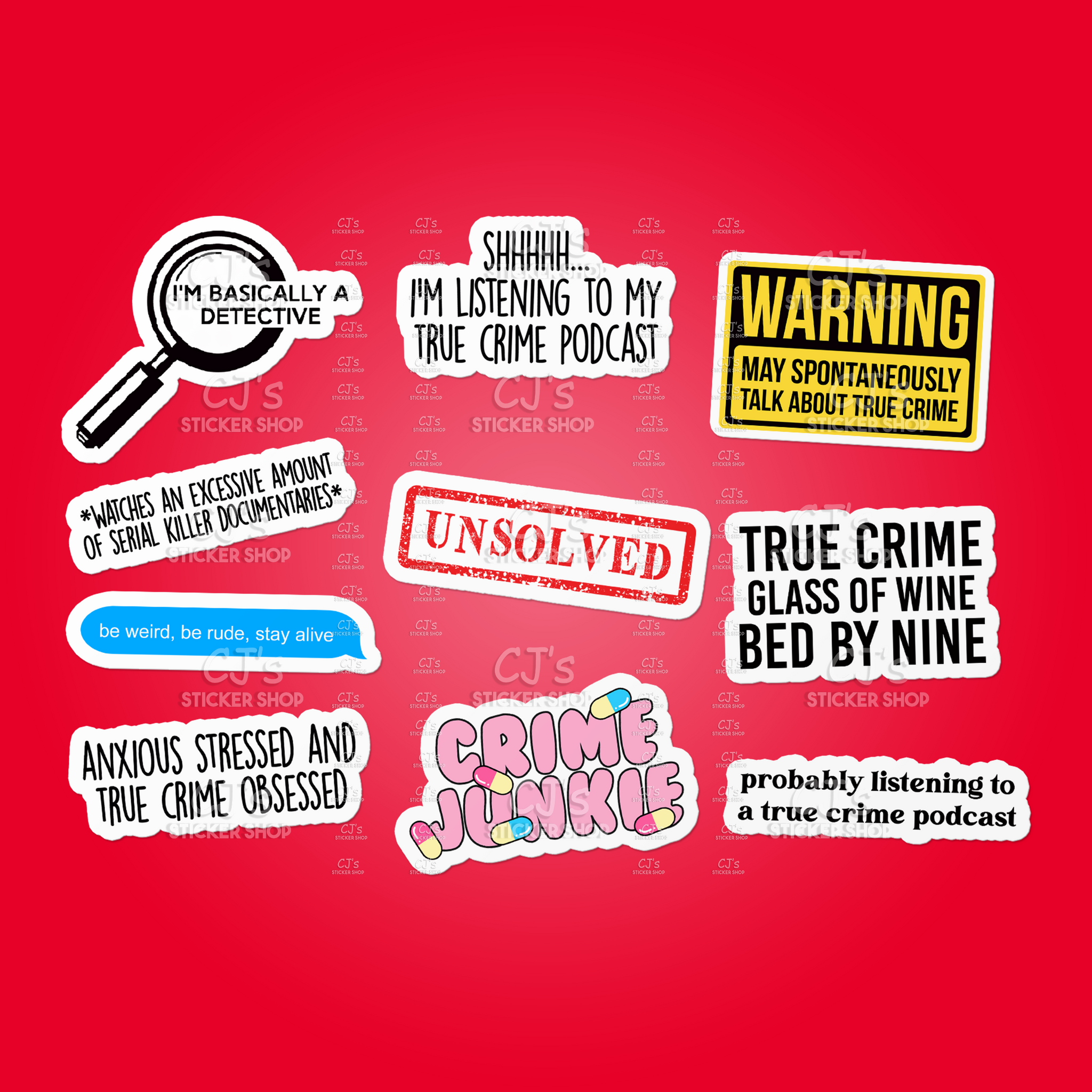 True Crime Sticker Pack