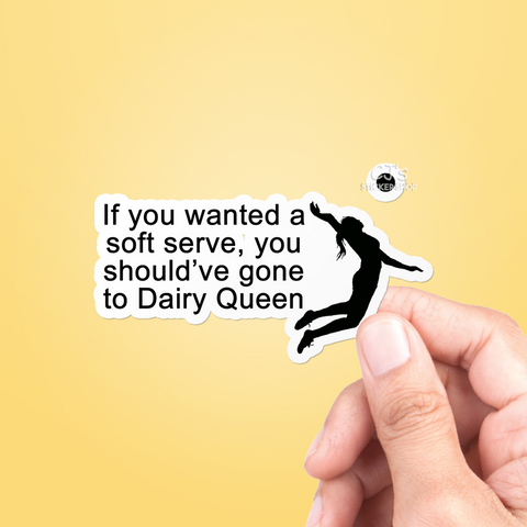 Volleyball Joke Sticker