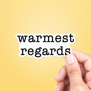 Regards Sticker Email Warmest Regards Sticker – CJ's Sticker Shop