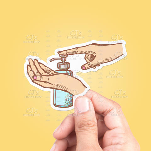 Washing Hands Drawing #1 Sticker