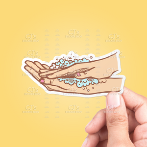 Washing Hands Drawing #3 Sticker