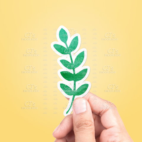 Watercolor Stem Leaf #3 Sticker