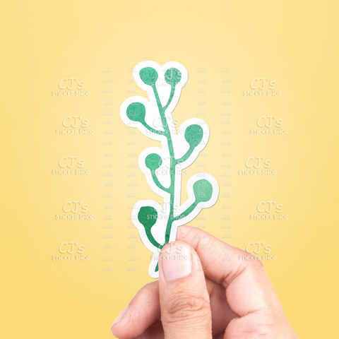 Watercolor Stem Leaf #4 Sticker