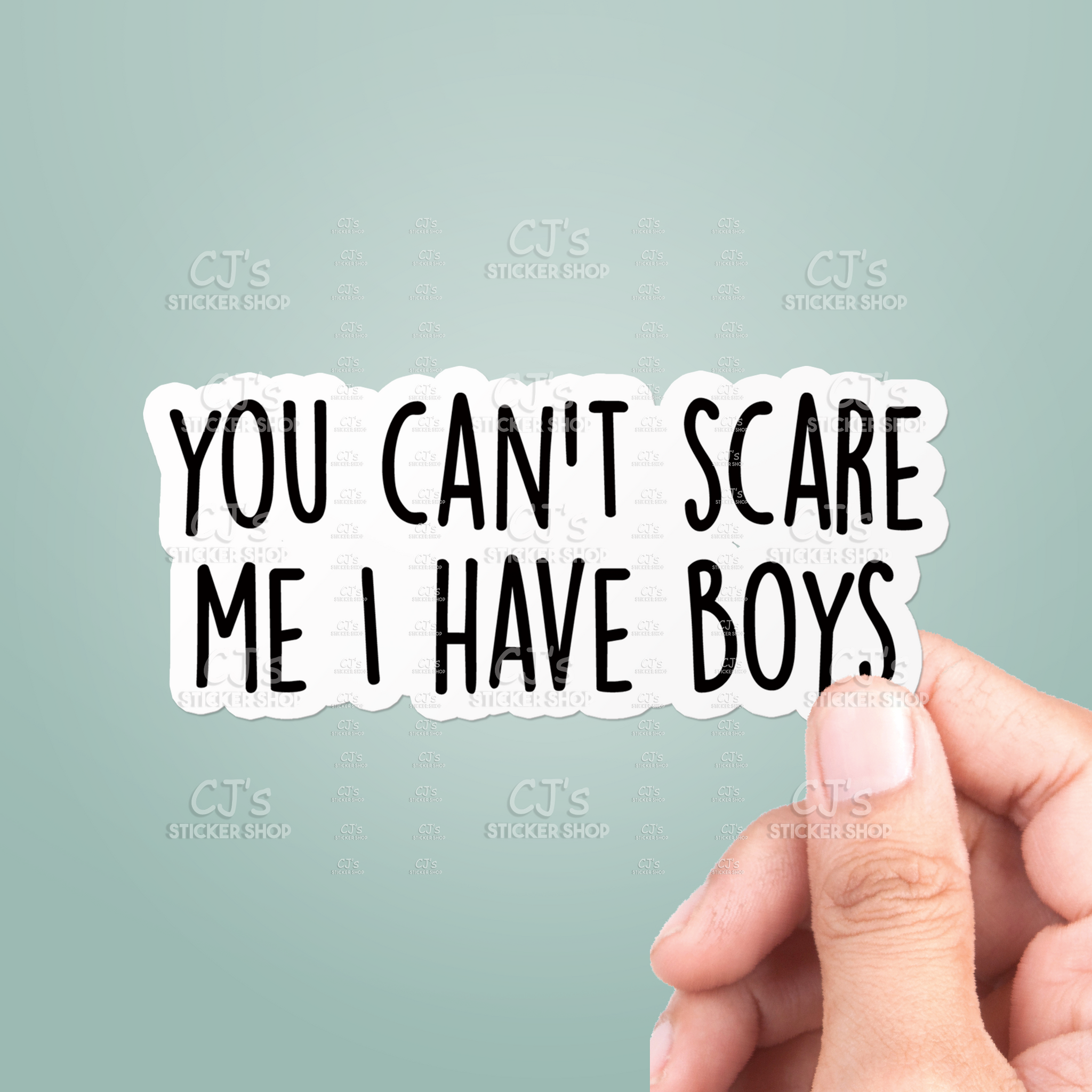 You Can't Scare Me I Have Boys Sticker